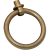 安赛瑞 拉手 仿古抽屉铜圆环 中式铜把手柜门圆环扣 5cm古铜色 2个装 5D01090