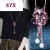 XTX毛衣链水晶花朵女士日韩版长款项链子时尚（520情人节生日礼物） 达拉斯桔花毛衣链玫瑰金