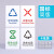 垃圾分类标识贴纸宣传画垃圾桶标志不可回收易腐厨余干湿垃圾指示 GB-02 10x13cm