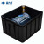 箱大王 Xdc-01  防静电周转箱 黑色塑料收纳箱零件盒  10号600*500*360无盖