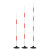 冰融 蛇形跑杆 训练标杆障碍绕杆红白警示杆【1.2米PVC杆+1kg橡胶底座】