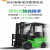 杭州电动叉车四轮座驾式1吨2吨3吨小型叉车锂电池搬运堆高用 浅绿色电池升级