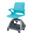 YOUE.OF办公家具培训椅可360度旋转写字板后带桌板会议椅学生智慧课桌椅 方盘款