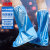 冰禹 PVC防水鞋套 加厚底耐磨防雨鞋套便携式非一次性雨具雨靴套 珠光蓝2XL BYC-299