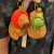 海伊朵卡皮巴拉玩偶毛绒玩具抱枕水豚网红可爱娃娃布娃娃卡皮扒拉公仔 草莓头套+水豚【挂件】