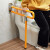 狄丽莫马桶扶手架折叠无障碍浴室卫生间老人起身栏杆残疾人厕所座便扶手 有腿60cm-白色 SUS304底座【可折叠】