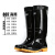回力 雨鞋防护塑胶雨鞋807高筒中筒防水防滑耐磨水靴 黑色-高筒 40码