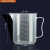量杯带刻度量筒厨房烘培奶茶店器具小工具塑料量具计量杯加厚全套 2000ml带盖-黑色刻度