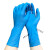 卫生加厚一次性丁晴加长橡胶乳胶劳保防油耐油耐酸碱机械手套 蓝色加长稍厚 12寸50只 L