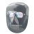 添新焊工防护面具防烤脸电焊面罩新型透气型氩弧焊隔热面罩 BX-6面罩+灰色+深绿眼镜+松紧带