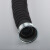 邦固 防毒面具导气管伸缩波纹外包针织布橡胶管 黑色 0.5m GY