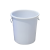 安赛瑞 大号塑料圆桶 大号圆形收纳桶 大容量水桶 食堂光盘环卫物业餐厨垃圾桶 160L 白色无盖 YZ 24389