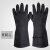 工业耐酸碱手套劳保浸耐磨作防水滑塑橡胶工业带胶皮手套 黑色B36-L L