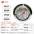 红旗HongQi 仪表轴向耐震压力表水压表YTN-60ZT带边油压液压防震真空表面板式/耐震YTN-60ZT【-0.1~2.4MPa】