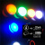 LANBOO蓝波球头金属信号灯强光 红绿黄色发光LED电源指示灯24V 平头金属边-绿色发光 9-24V