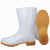 白色雨鞋耐油耐酸碱卫生靴牛筋底水鞋防滑白色工作雨鞋     3天 平底高筒雨鞋 36