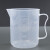 稳斯坦 WLL0012 刻度杯塑料量杯 带把塑料烧杯容量计量杯 250/500/1000/2000ml套装
