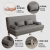 JPHZNB小户型两用布艺沙发客厅简约棉麻沙发可折叠多功能单双人沙发床 免洗科技布-浅灰色 可变沙发床1.2米(2扶手+2腰