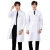 白大褂男长袖医生服短袖医师实验服室大学生化学护士工作服 女士短袖经典款 XL