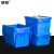 亚岳周转箱塑料箱子斜插式物流盒可堆式带盖胶箱加厚储物运输箱600*400*320mm