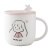 情侣款杯子陶瓷马克杯一对韩版可爱少女学生卡通早餐咖啡杯牛奶杯 头像男孩(杯+盖) 送小勺
