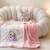 迪士尼儿童卡通牛奶绒羊羔绒贴布绣毛毯 儿童幼儿园披风午睡毯子空调毯 琳娜贝尔 100*140cm单毛毯