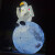 适用于充气月球卡通气模发光中秋节PVC户外美陈月亮玉兔模型宇航员月球 3米宇航员登月含风机+灯