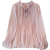 【新.品】胖M真丝长袖衬衫2024春季新款宽松遮肚子洋气 粉色 XL (建议120-140斤)