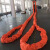 铸固 起重吊装带 涤纶柔性工业行车布双扣环眼吊带彩色护套吊车吊绳 5吨8米 
