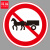 谋福（CNMF）交通标志指示牌 停车场标识牌可定制【禁止畜力车通行-贴反光膜UV(平板钉墙款)】