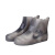 瑞可特 RZF12 防水雨鞋套 防滑加厚雨靴男女中筒鞋套 打扫维修鞋套 灰色 L 