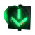 星舵金属加工 200型300型400型红叉绿箭指示地磅灯 LED雨棚灯收费 400型红叉绿箭单灯AC220V直