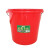 加厚红色喜字桶大小号塑料储水桶洗脚洗车清洁洗衣带盖圆提桶 45桶无盖+直径36cm红色喜字盆
