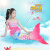 儿童美人鱼衣服服装公主裙子套装 女童孩夏季5岁美人鱼尾巴游泳衣 海豚粉色三件套(送) 120cm