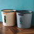 大号卫生间客厅厨房卧室办公室带压圈无盖垃圾桶纸篓 中号绿色