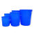 曦巢 大号水桶塑料桶 圆形收纳桶酒店餐厅工业环卫物业大容量有盖加厚大号 50L蓝色	