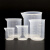 PP塑料烧杯250/500/1000ml厨房实验室透明加厚带刻度带柄烘焙量杯 塑料量杯500ml（带柄）3个装