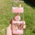 季肋（JILEI）液体沙漏创意可爱樱花油漏桌面小摆件减压小物件水滴生日礼物 粉色茶茶熊