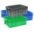 塑料周转箱车间工业物料收纳长方形回收带盖物流周转箱不含税运 4#产品箱：570*415*240mm 蓝色