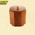 京洲实邦 仿古色5L 复古创意木质带盖仿古垃圾桶JZSB-9029