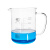 烧杯带把手柄可喝水实验大小刻度透明加厚耐高温玻璃烧杯 环球玻璃手柄800ml