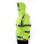 工者 牛津布分体荧光绿雨衣 户外徒步训练防水服成人分体300D雨衣雨裤套装 4XL