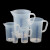 忽风塑料量杯食品级加厚PP带刻度烧杯厨房家用烘焙工具奶茶进口VITLAB 2000ml 蓝色刻线