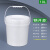 适用于 乳胶漆储存罐保存桶包装罐油漆涂料分装瓶加厚密封小桶2L 10L塑料桶白色*2个