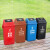 震迪塑料垃圾桶60L含盖上海分类款蓝色环卫垃圾桶可定制KT572
