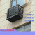 定制定制铝合金百叶窗空调外机保护罩 防雨百叶护栏格栅 灰色5匹4面百叶顶 1200*150*700