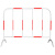 益宙 工地施工市政交通安全隔离栏红白铁马护栏道路公路临时移动围栏 红白铁马1.0*1.5米【38管】