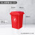 TBTPC无轮带盖大垃圾桶大号商用餐饮环卫户外垃圾分类箱厨房定制 红色50升(无轮，投放标识)送1卷80x100