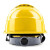 伟光ABS透气安全帽 新国标 抗冲击 欧式黄色旋钮式 1顶