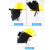 护脸防烤全脸电焊头戴式高空面具防护面罩焊工男士面罩配帽式高空 支架款高空面罩+蓝ABS安全帽